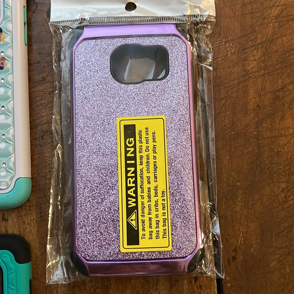 Samsung Galaxy S7 Edge Cases - total of six (6). Multiple colors and designs